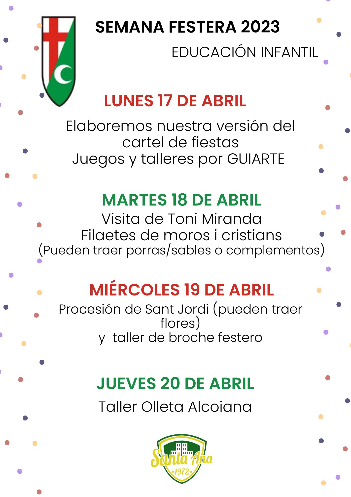 SEMANA FESTERA EDUCACIÓN INFANTIL