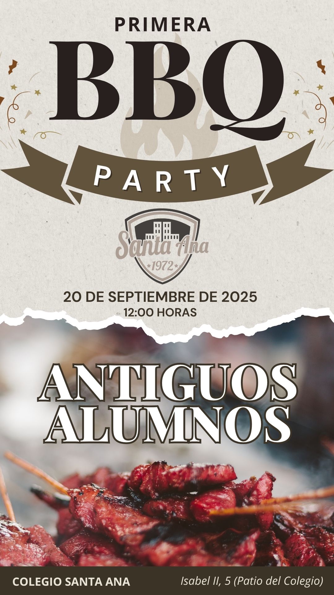 PRIMERA BBQ PARTY- ANTIGUOS ALUMNOS/AS